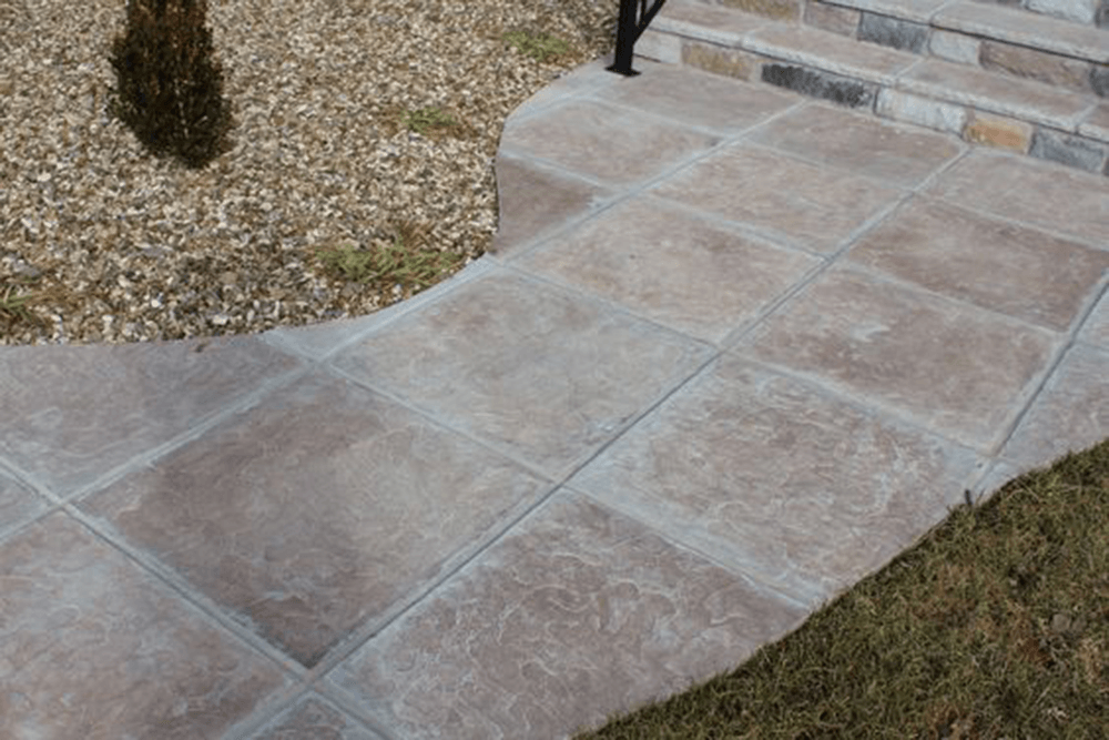 Stone walkway with steps built from Diamond Petra Stone